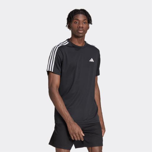 Polera Training adidas Essentials 3-Stripes Black