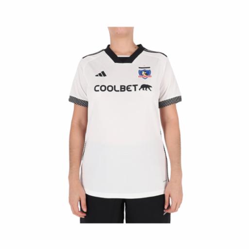 Camiseta Fútbol adidas Mujer Local Colo-Colo 2024 Blanco/Negro