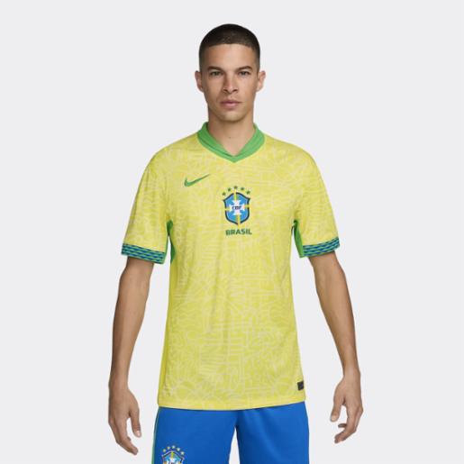 Camiseta Fútbol Nike Brasil local 2024 Stadium Amarillo/Verde