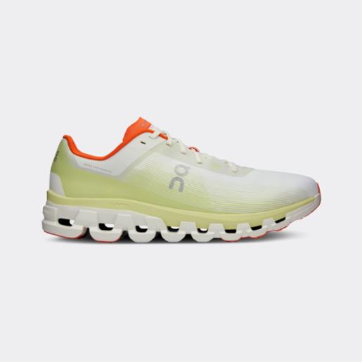 Zapatillas Running On Hombre Cloudflow 4 Blanco/Naranjo/Amarillo