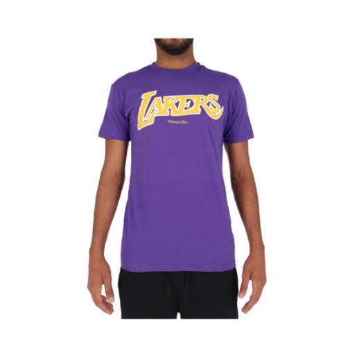 Polera Basket Mitchell & Ness Los Angeles Lakers Purple