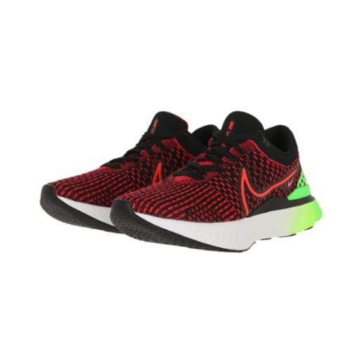 Zapatillas Running Nike React Infinity Run Flyknit 3 Black/Green Strike/Team Red
