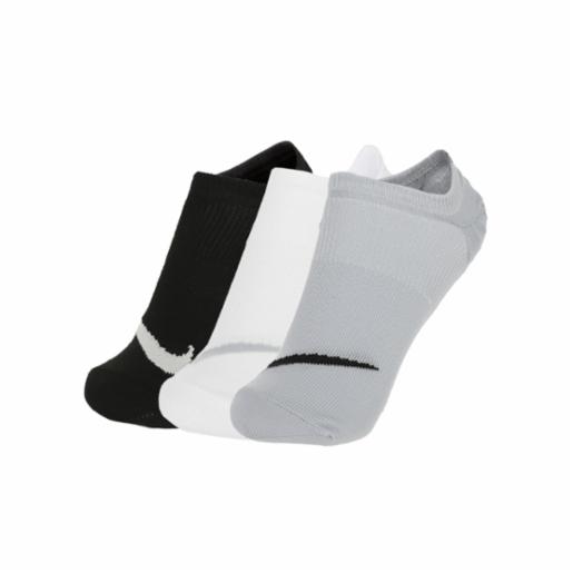 Tripack Calcetas Nike Everyday Plus Lightweight Black/Grey/White