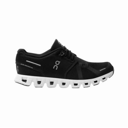 Zapatillas Running On Mujer Cloud 5 Black/White